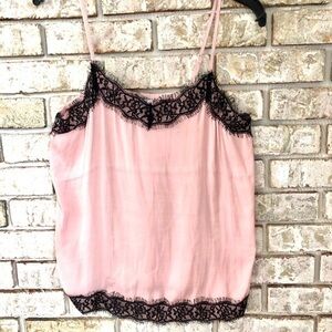 Lace silky top